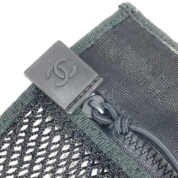 CHANEL Sports CC CC Mark logo mesh Tote Bag with Pouch, Vertical Shoulder Bag - Picture 5 of 16